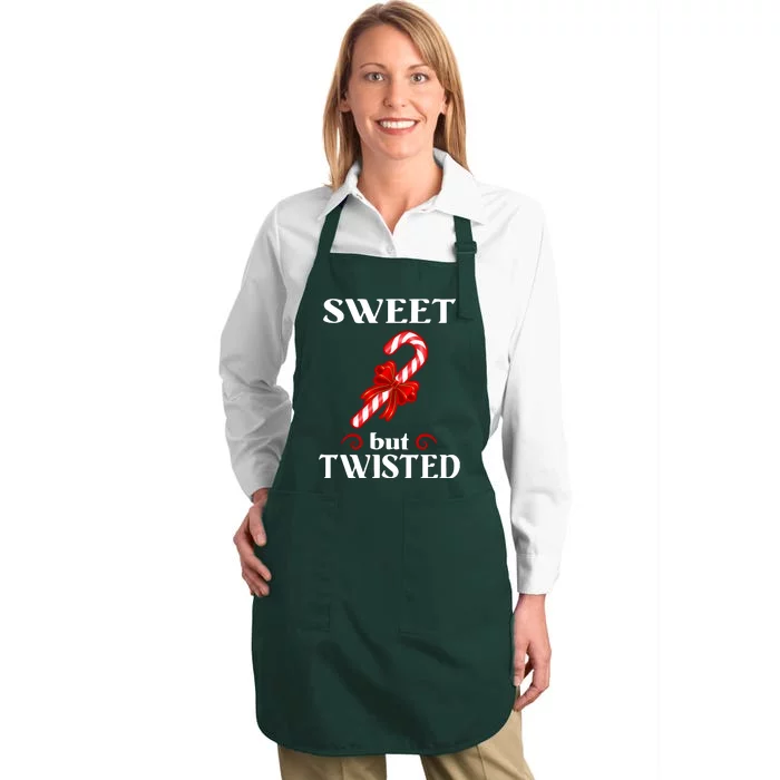 Sweet But Twisted Candy Cane Full-Length Apron With Pocket