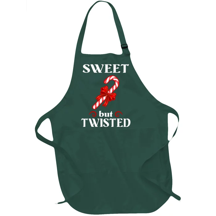 Sweet But Twisted Candy Cane Full-Length Apron With Pocket