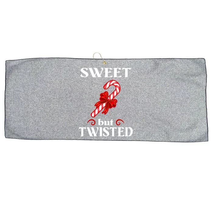 Sweet But Twisted Candy Cane Large Microfiber Waffle Golf Towel