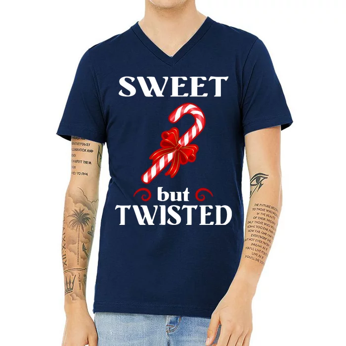 Sweet But Twisted Candy Cane V-Neck T-Shirt