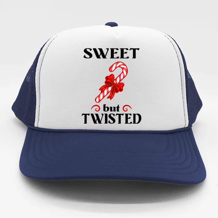 Sweet But Twisted Candy Cane Trucker Hat