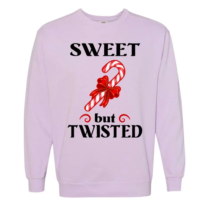 Sweet But Twisted Candy Cane Garment-Dyed Sweatshirt