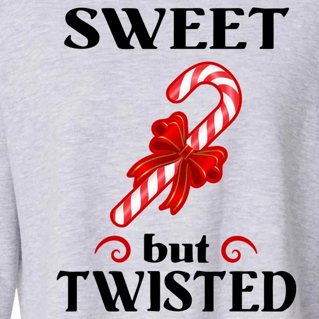 Sweet But Twisted Candy Cane Cropped Pullover Crew