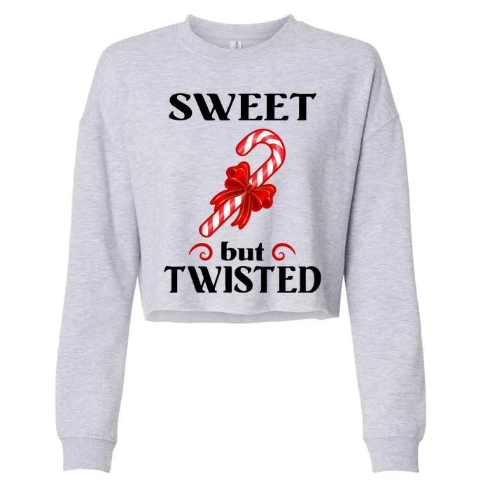 Sweet But Twisted Candy Cane Cropped Pullover Crew