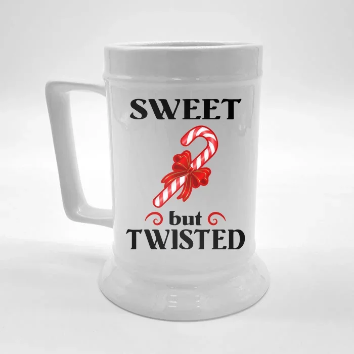 Sweet But Twisted Candy Cane Front & Back Beer Stein