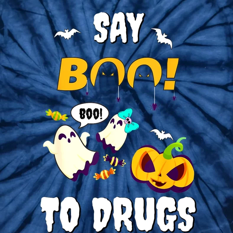 Say Boo To Drugs Red Ribbon Week Awareness Tie-Dye T-Shirt