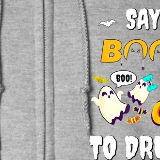 Say Boo To Drugs Red Ribbon Week Awareness Full Zip Hoodie