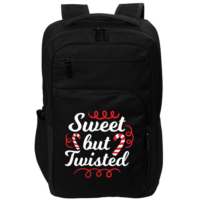 Sweet But Twisted Funny Candy Cane Christmas Gift Impact Tech Backpack