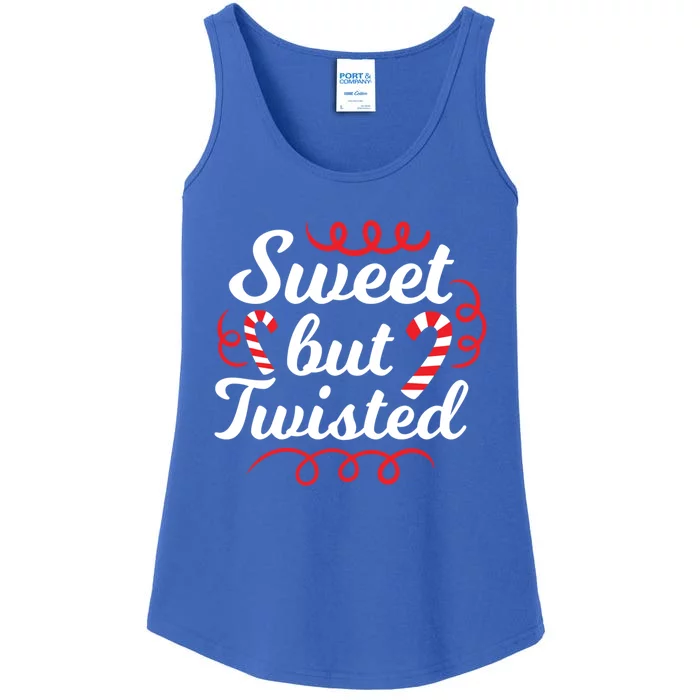 Sweet But Twisted Funny Candy Cane Christmas Gift Ladies Essential Tank