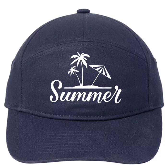 Summer Beach Tropical Vacation 7-Panel Snapback Hat