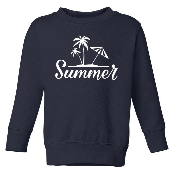 Summer Beach Tropical Vacation Toddler Sweatshirt