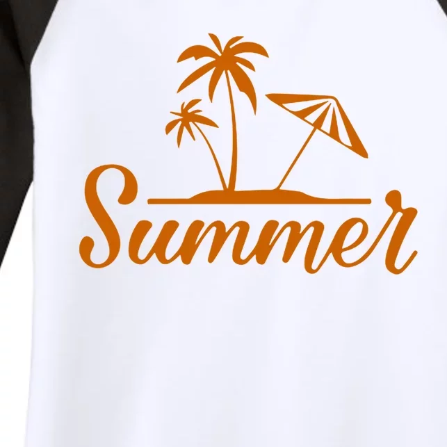 Summer Beach Tropical Vacation Women's Tri-Blend 3/4-Sleeve Raglan Shirt