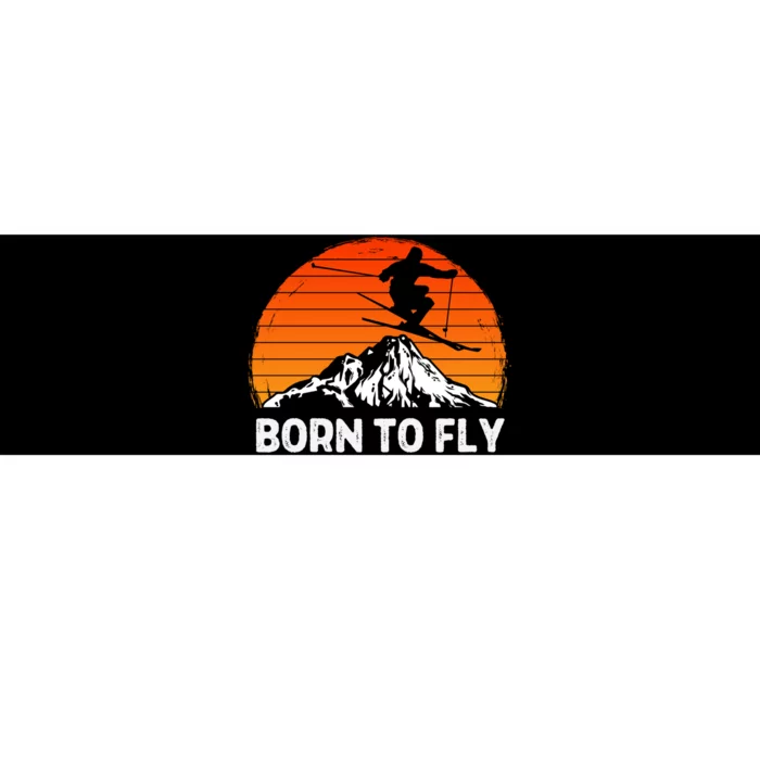 Sunset Born To Ply Skiing Lover Gifts For Skier Bumper Sticker