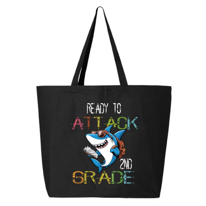 Shark Back To School 2nd Grade Ready To Attack 25L Jumbo Tote