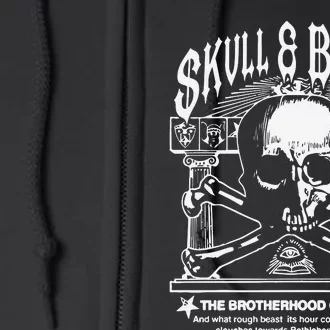 Skull Bones The Brotherhood Of Death Full Zip Hoodie