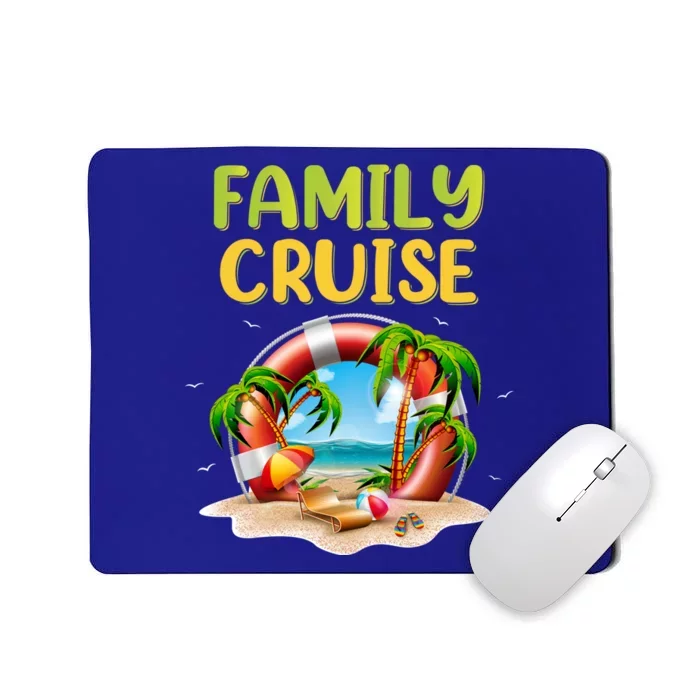 Summer Boat Trip Ship Palm Tree Family Cruise Gift Mousepad