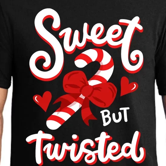 Sweet But Twisted Funny Christmas Candy Cane Xmas Holiday Pajama Set