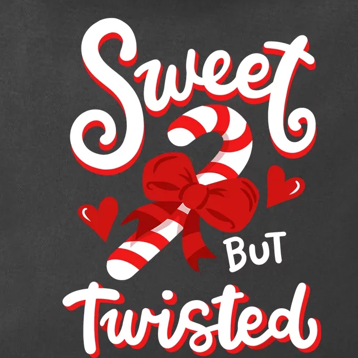 Sweet But Twisted Funny Christmas Candy Cane Xmas Holiday Zip Tote Bag