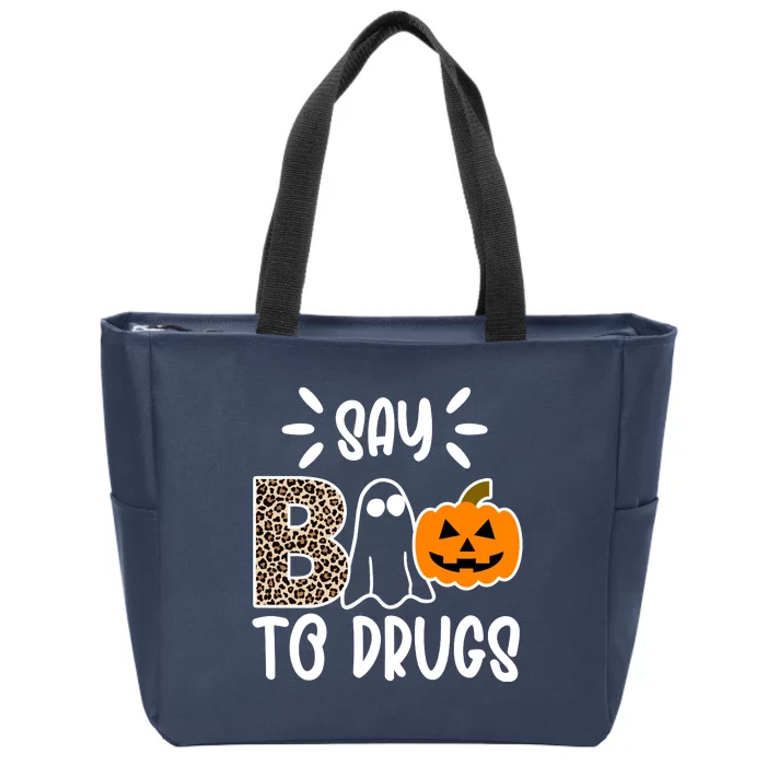 Say Boo To Drugs Awareness Halloween Zip Tote Bag