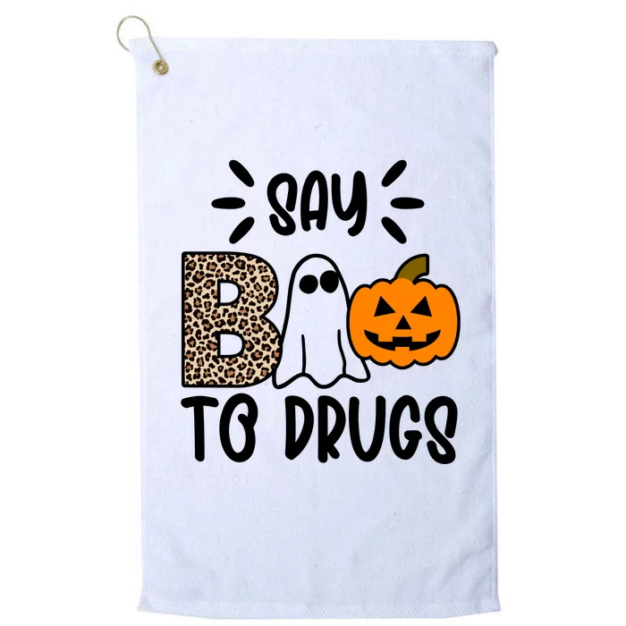 Say Boo To Drugs Awareness Halloween Platinum Collection Golf Towel