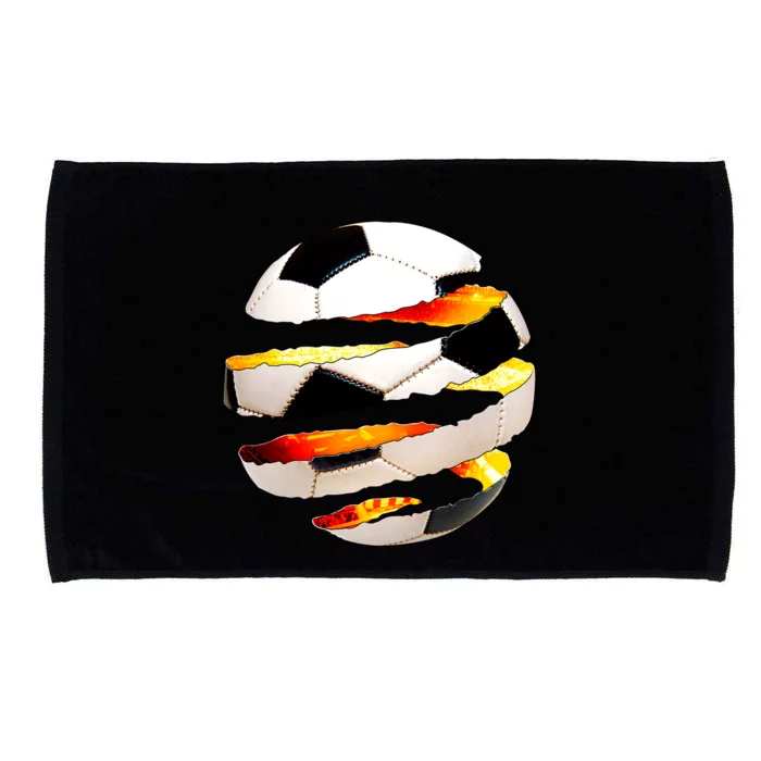 Soccer Ball Tear Microfiber Hand Towel