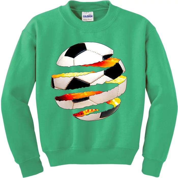 Soccer Ball Tear Kids Sweatshirt