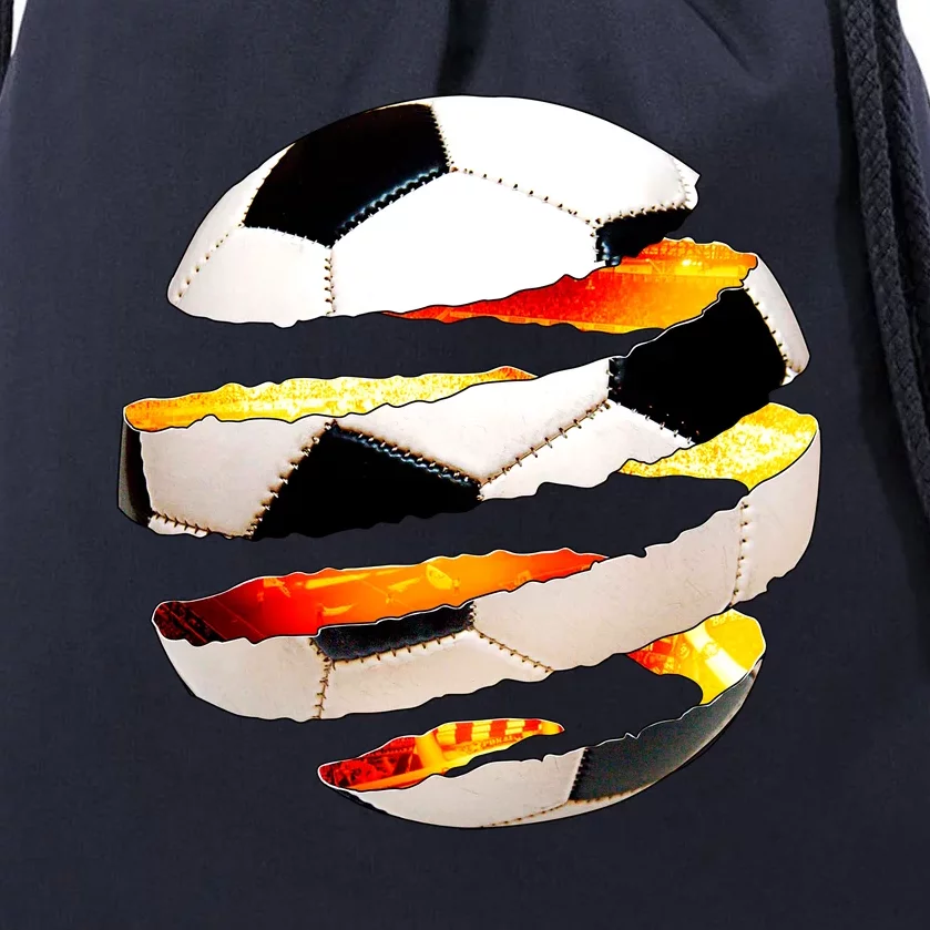 Soccer Ball Tear Drawstring Bag