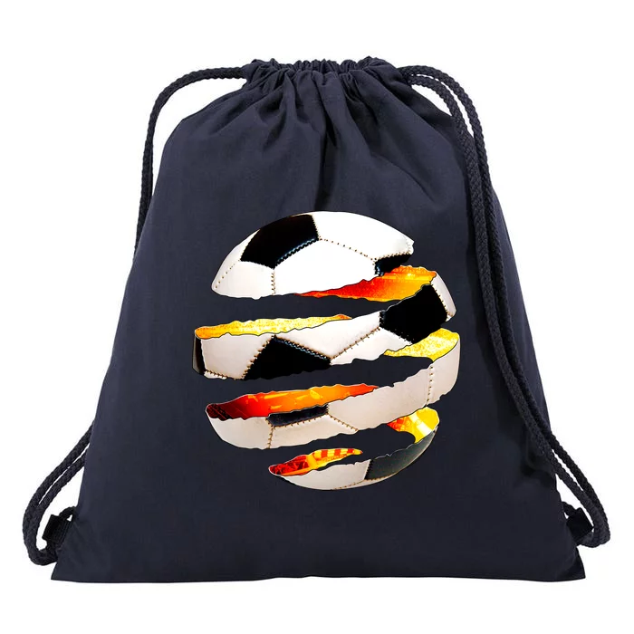 Soccer Ball Tear Drawstring Bag