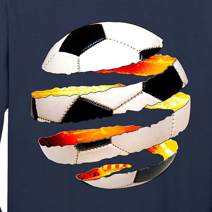 Soccer Ball Tear Tall Long Sleeve T-Shirt