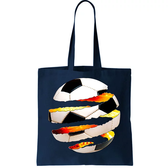 Soccer Ball Tear Tote Bag