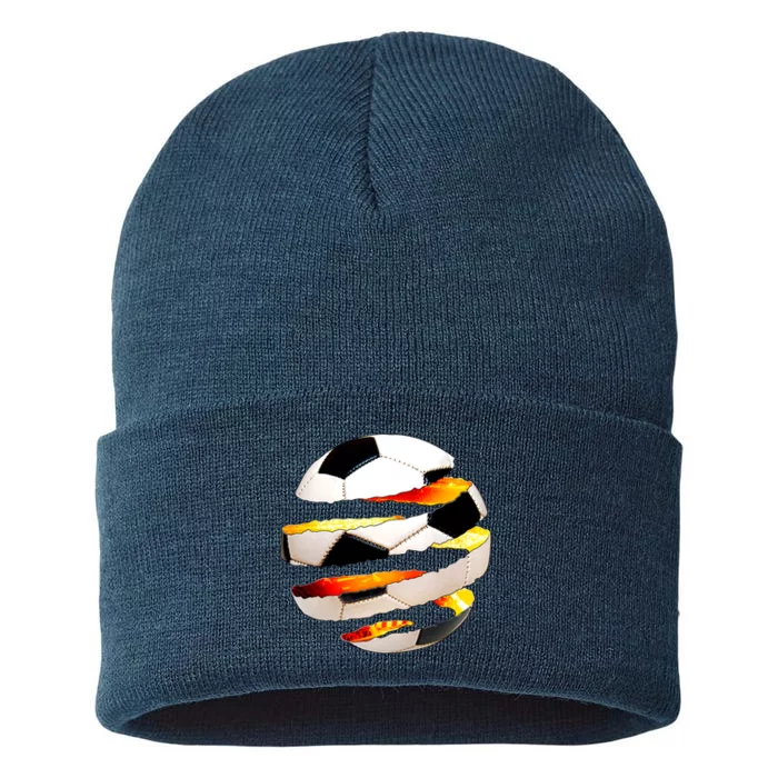 Soccer Ball Tear Sustainable Knit Beanie