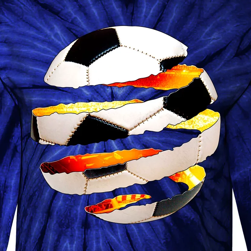 Soccer Ball Tear Tie-Dye Long Sleeve Shirt