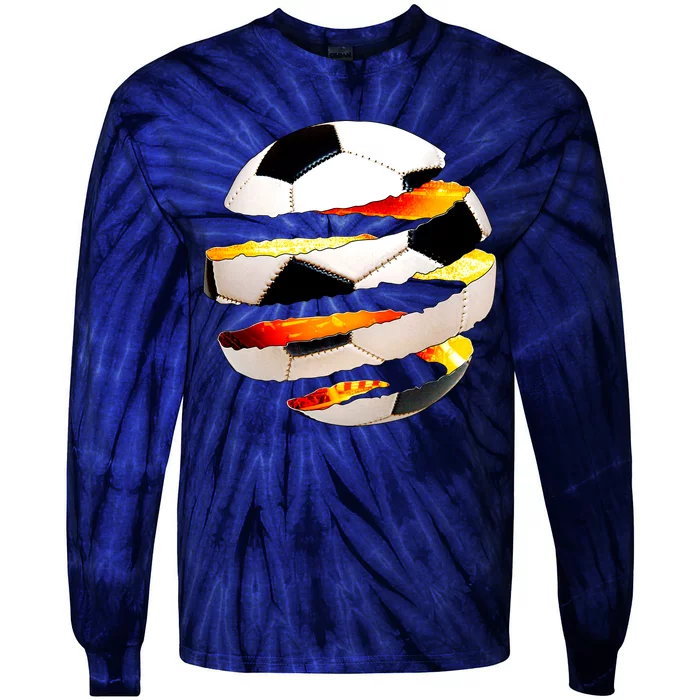 Soccer Ball Tear Tie-Dye Long Sleeve Shirt