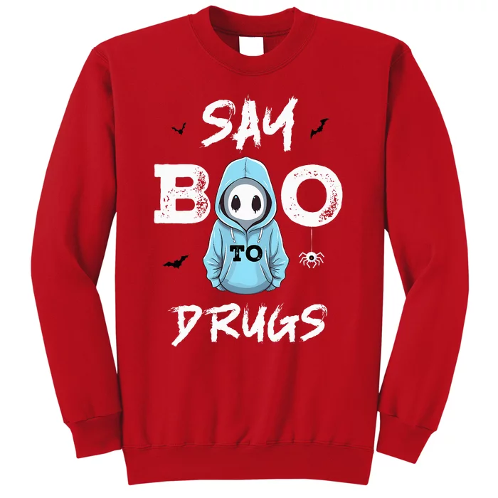 Say Boo To Drugs Funny Halloween Red Ribbon Week Awareness Sweatshirt