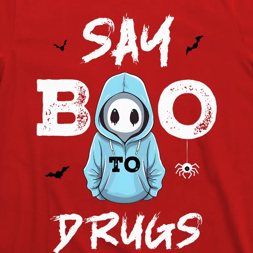 Say Boo To Drugs Funny Halloween Red Ribbon Week Awareness T-Shirt