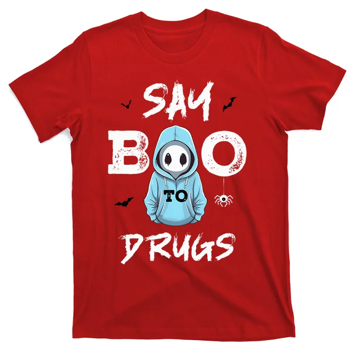 Say Boo To Drugs Funny Halloween Red Ribbon Week Awareness T-Shirt