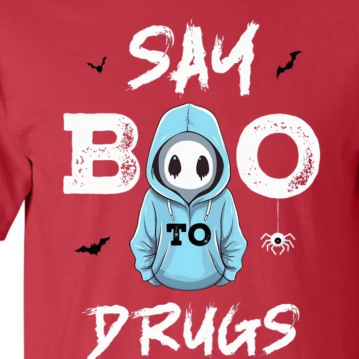 Say Boo To Drugs Funny Halloween Red Ribbon Week Awareness Tall T-Shirt