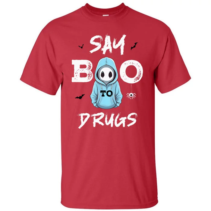 Say Boo To Drugs Funny Halloween Red Ribbon Week Awareness Tall T-Shirt