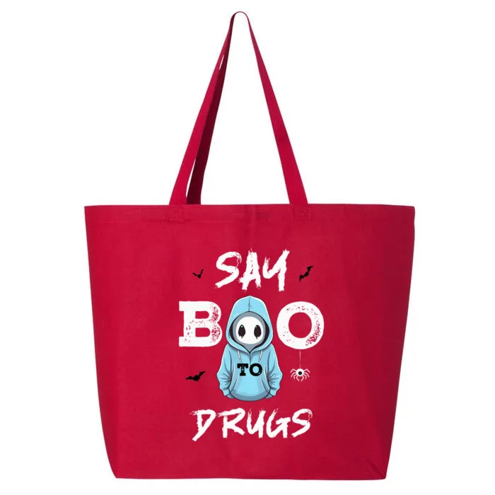 Say Boo To Drugs Funny Halloween Red Ribbon Week Awareness 25L Jumbo Tote