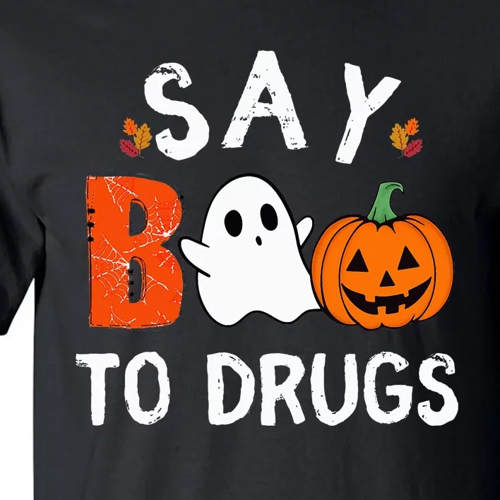 Say Boo To Drugs Funny Halloween Red Ribbon Week Awareness Tall T-Shirt