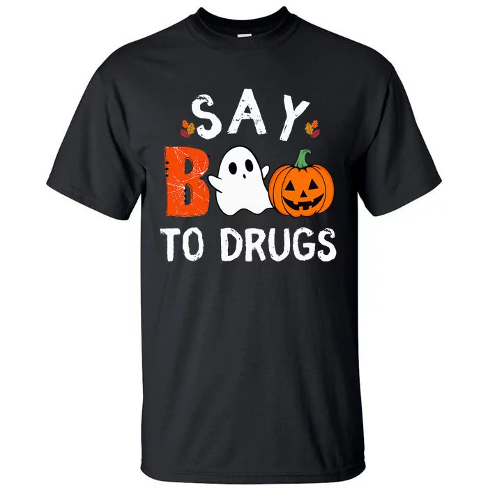 Say Boo To Drugs Funny Halloween Red Ribbon Week Awareness Tall T-Shirt