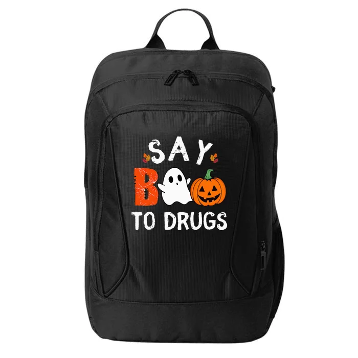 Say Boo To Drugs Funny Halloween Red Ribbon Week Awareness City Backpack