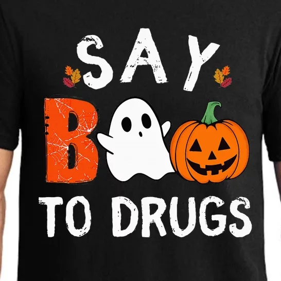 Say Boo To Drugs Funny Halloween Red Ribbon Week Awareness Pajama Set