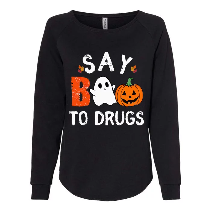 Say Boo To Drugs Funny Halloween Red Ribbon Week Awareness Womens California Wash Sweatshirt