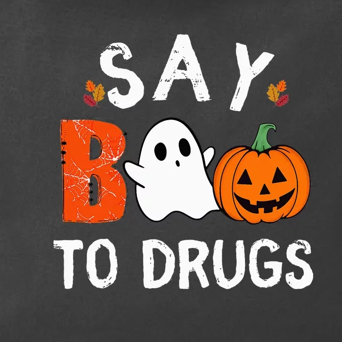 Say Boo To Drugs Funny Halloween Red Ribbon Week Awareness Zip Tote Bag