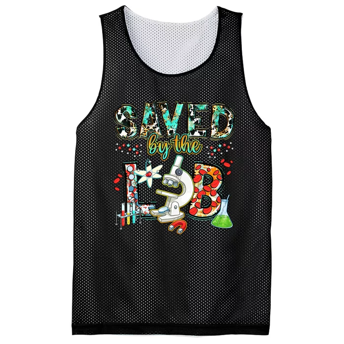 Saved By The Lab Week Medical Laboratory Science Professor Mesh Reversible Basketball Jersey Tank