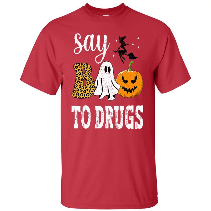 Say Boo To Drugs Funny Halloween Red Ribbon Week Awareness Tall T-Shirt