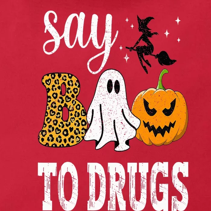 Say Boo To Drugs Funny Halloween Red Ribbon Week Awareness Zip Tote Bag