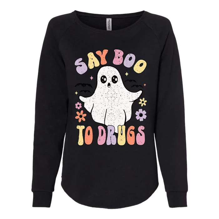 Say Boo To Drugs Funny Halloween Red Ribbon Week Awareness Womens California Wash Sweatshirt