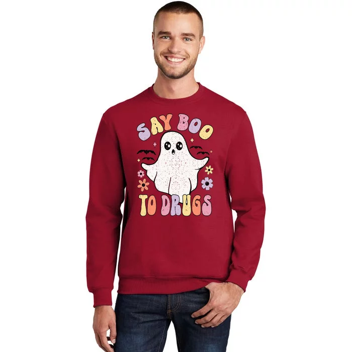 Say Boo To Drugs Funny Halloween Red Ribbon Week Awareness Sweatshirt